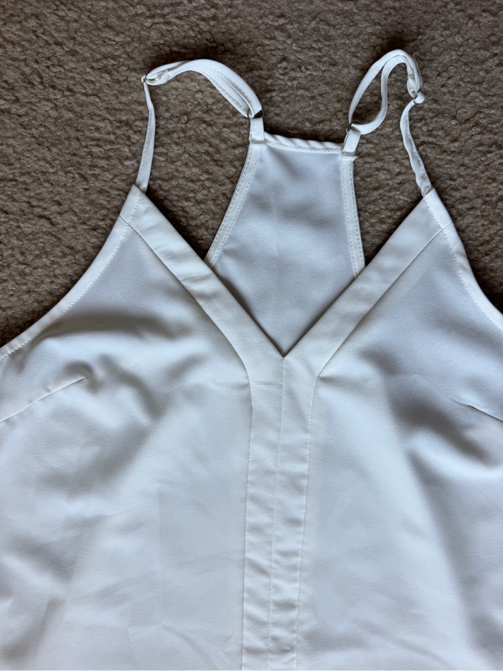 Women's V Neck Racerback Blouse - Picture 3 of 5